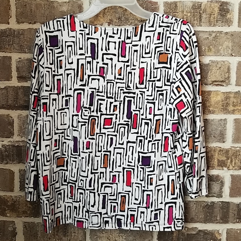 ❤Ruby Rd. Very Fun Rectangle Blocks Top - Picture 3 of 6